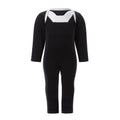 Black Overall Bodysuit with White Elements-0