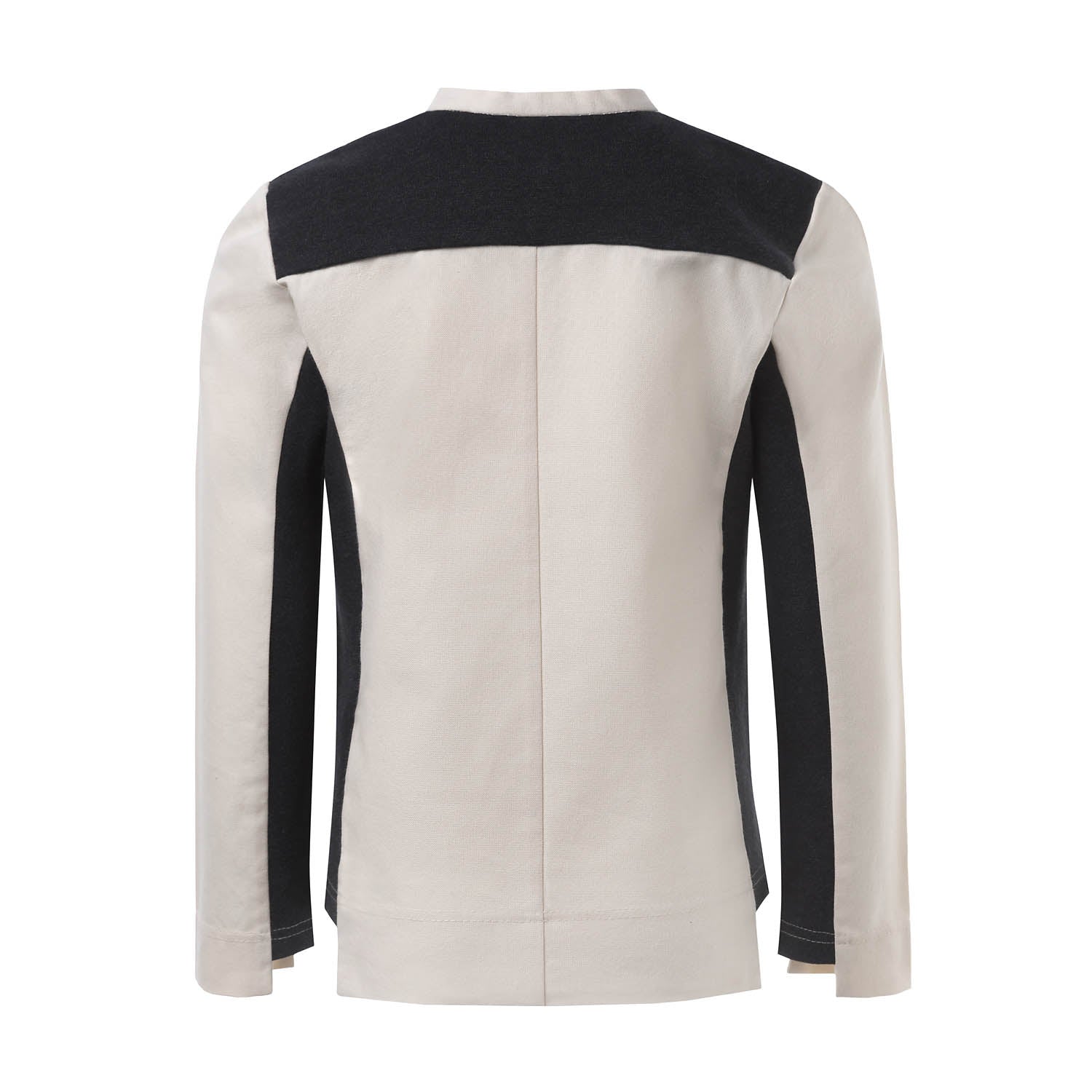 Off-White Top with Contrast Elements-2