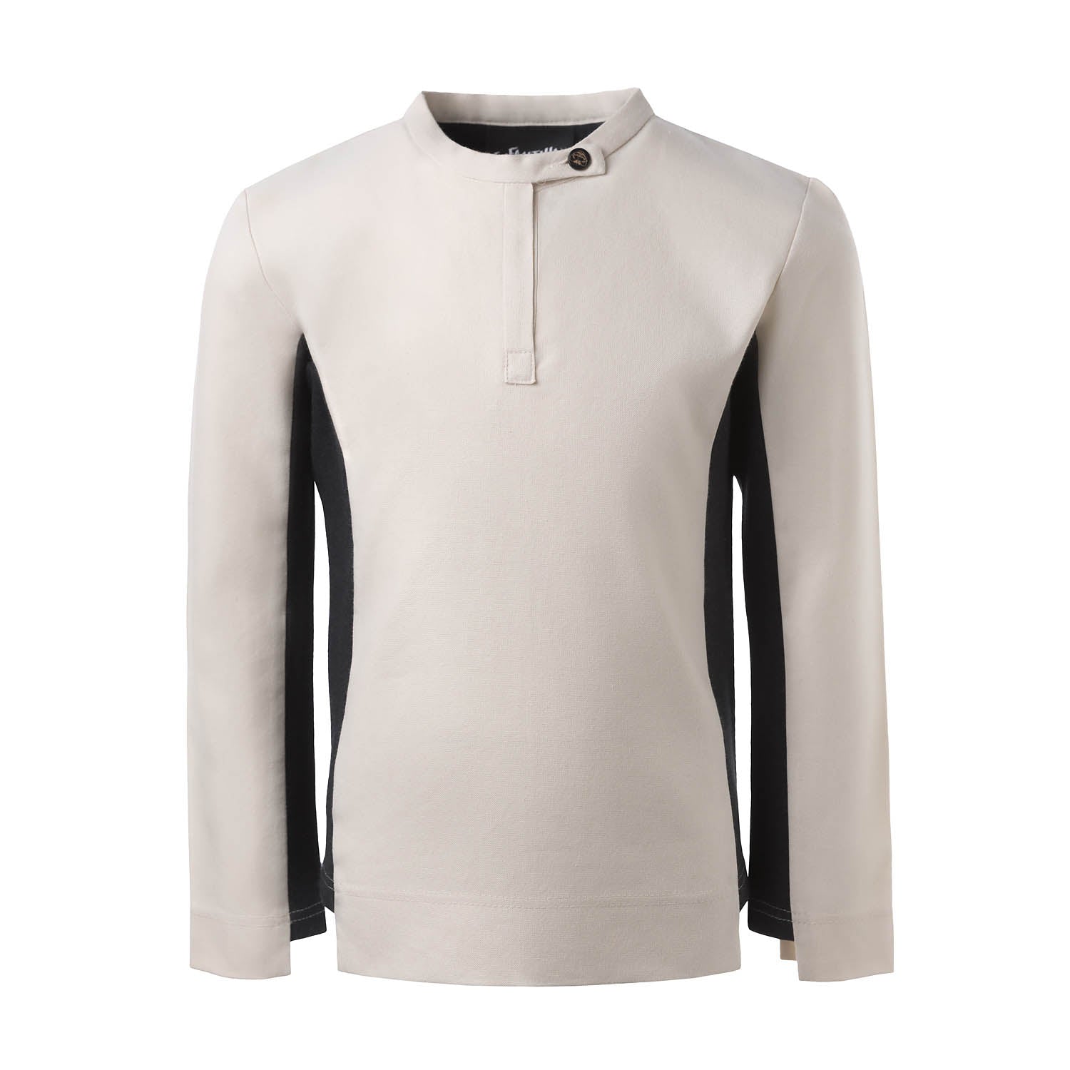 Off-White Top with Contrast Elements-0