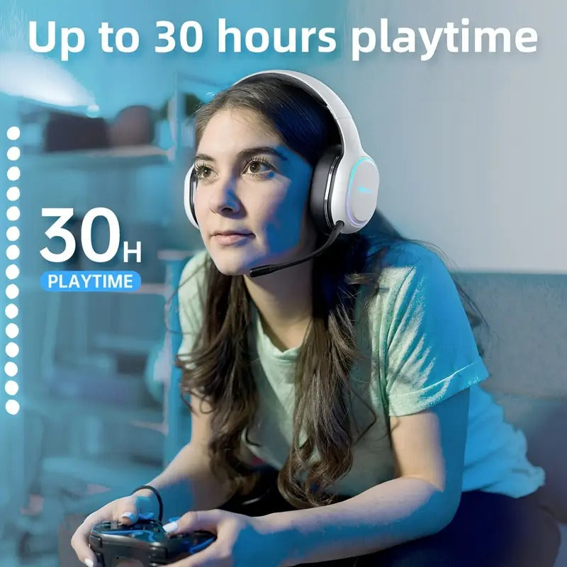 NNETM Pro Wireless Gaming Headset with Detachable Microphone-3